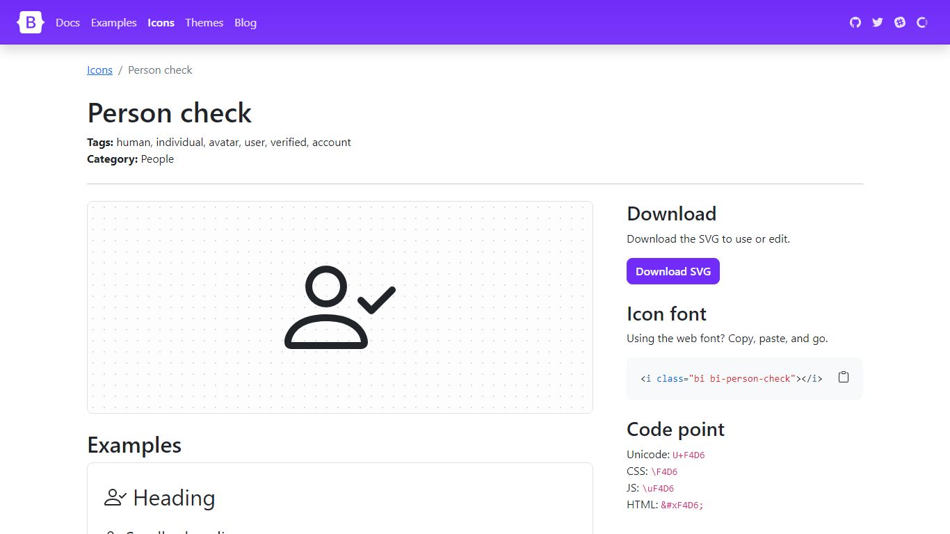 Person check · Bootstrap Icons